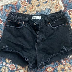 Abercrombie Black Denim Shorts